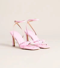 Glossy Glam Bow Strap Stiletto Heels