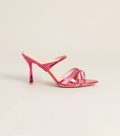 Make It Memorable Metallic Mule Heels