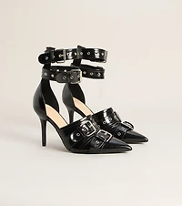 Headline Worthy Buckle Stiletto Pumps
