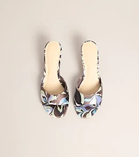 Retro Replay Printed Kitten Mules