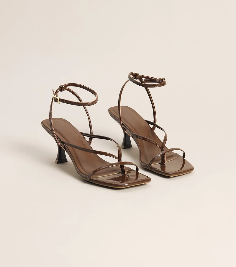 Guest List Strappy Kitten Heels