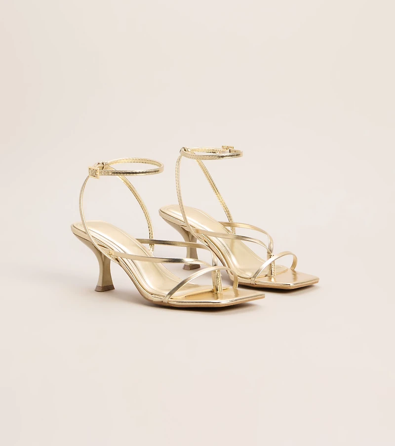 Guest List Strappy Kitten Heels