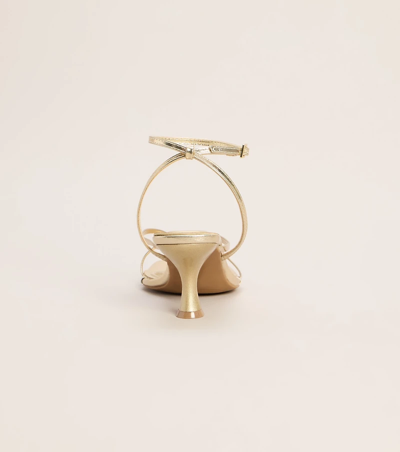 Guest List Strappy Kitten Heels
