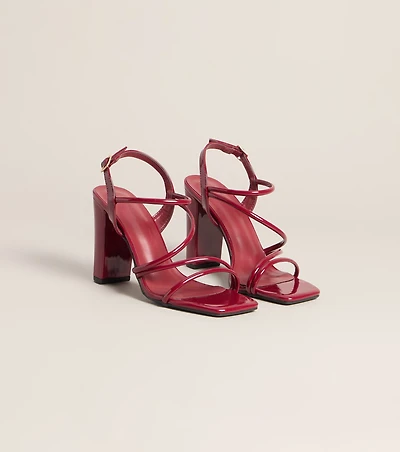 Too Tempting Patent Strappy Heels