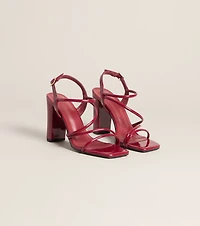 Too Tempting Patent Strappy Heels