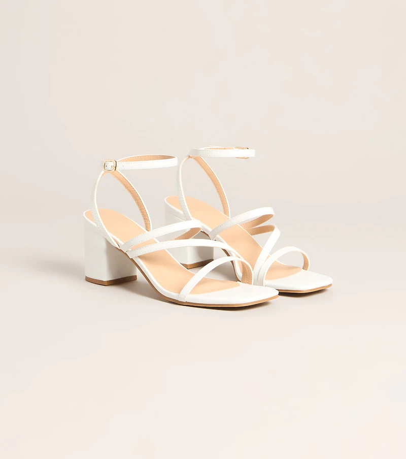 Dress Code Strappy Block Heels