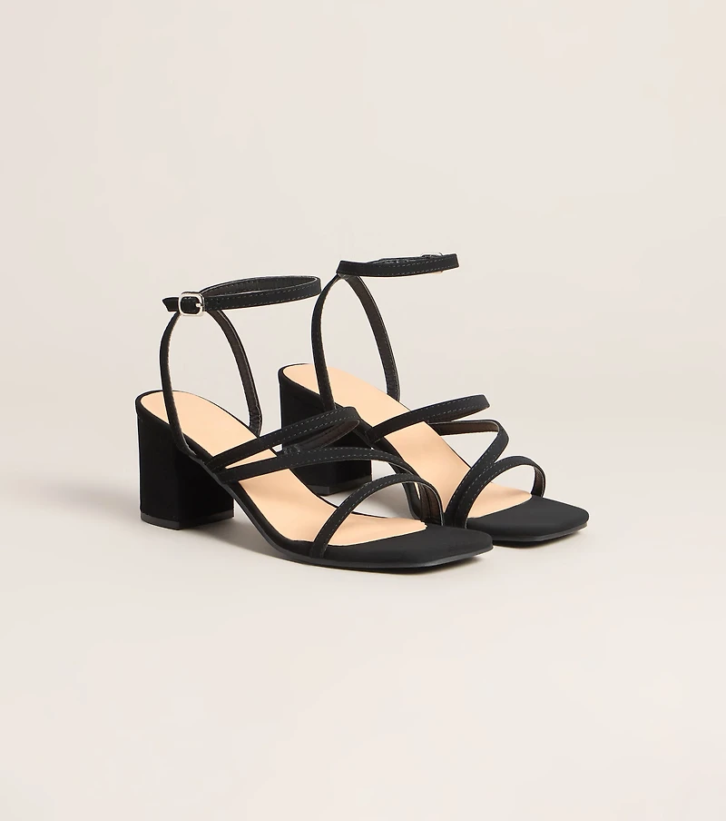 Dress Code Strappy Block Heels