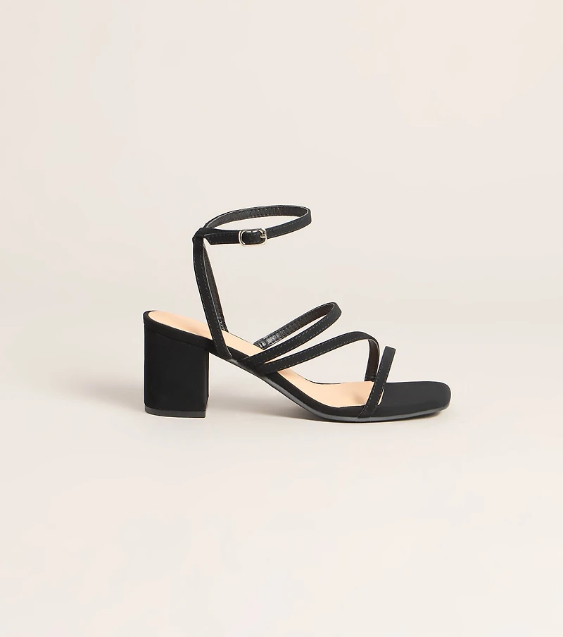 Dress Code Strappy Block Heels