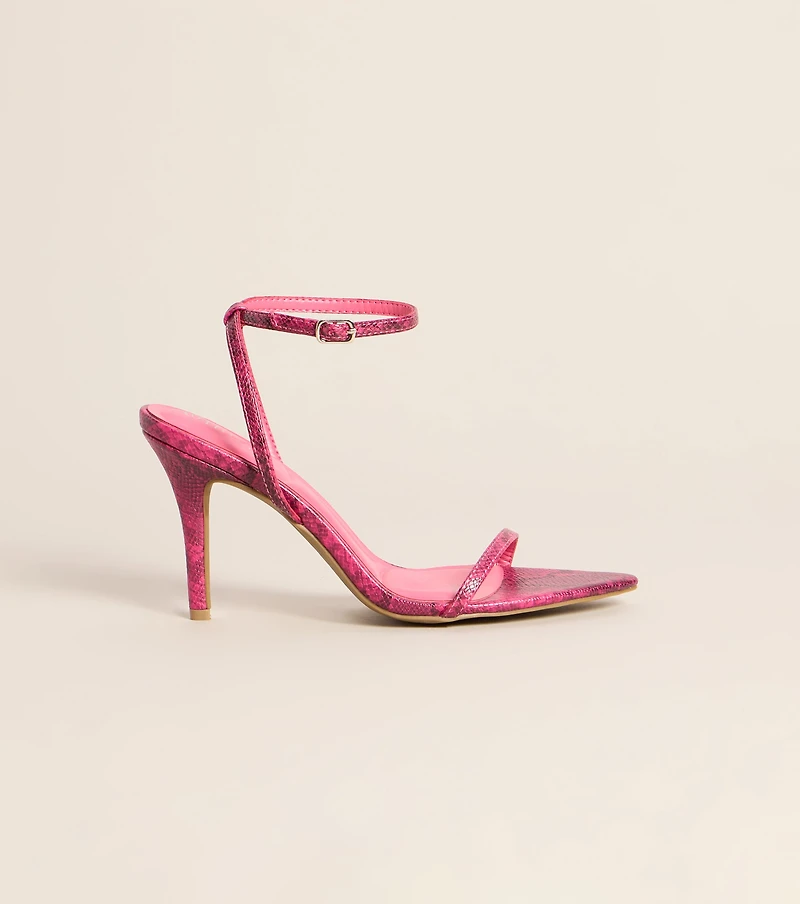 Plans Got Hotter Snake Print Stiletto Heels