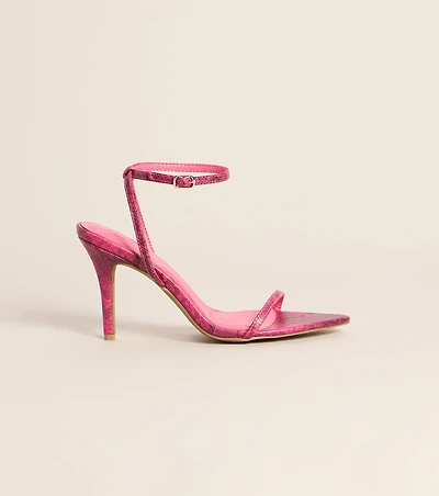 Plans Got Hotter Snake Print Stiletto Heels