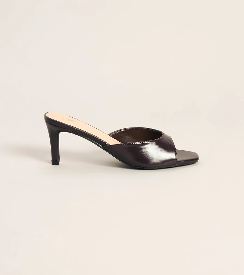Desk To Drinks Peep Toe Mules