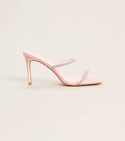 Glimmer Rhinestone Satin Mules