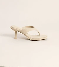 Going Somewhere Suede Thong Kitten Heels