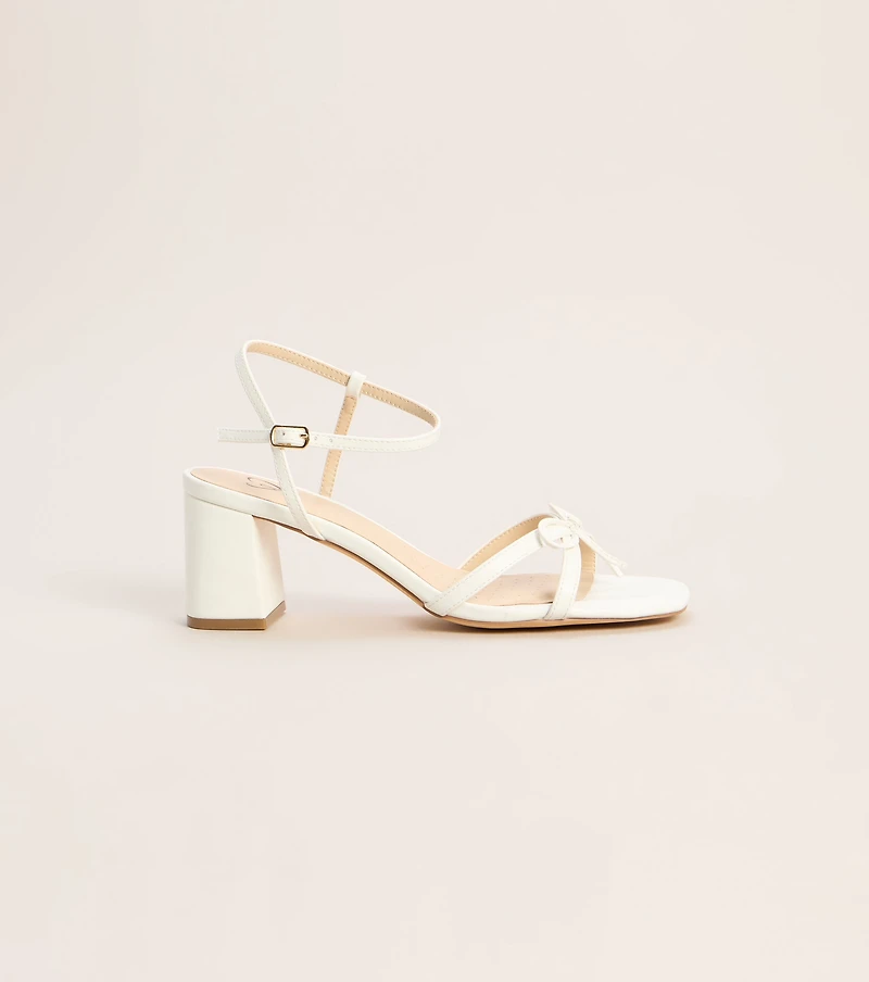 Plans Confirmed Bow Block Heels