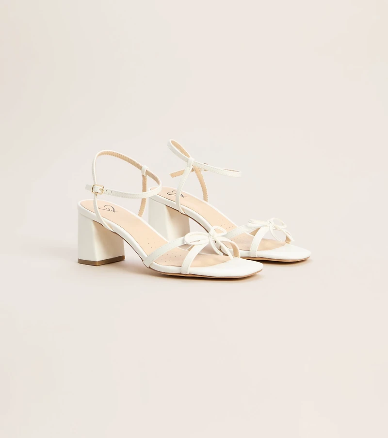 Plans Confirmed Bow Block Heels