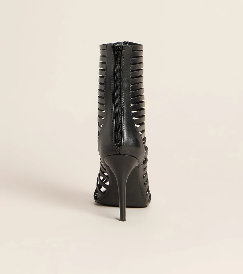 On The Town Caged Stiletto Heels