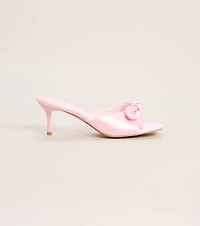 Sweet on You Bow Detail Kitten Heel Mules