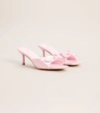 Sweet on You Bow Detail Kitten Heel Mules