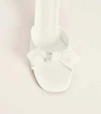 Sweet on You Bow Detail Kitten Heel Mules