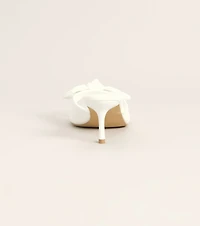 Sweet on You Bow Detail Kitten Heel Mules