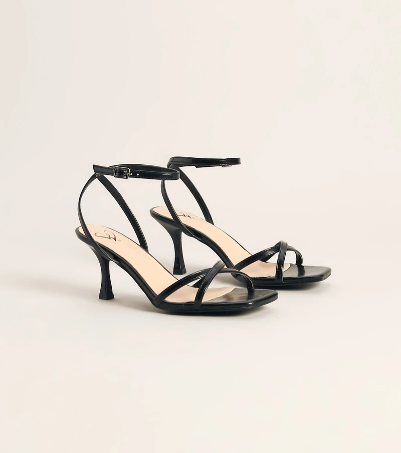 Plans Came Up Square Toe Kitten Heels