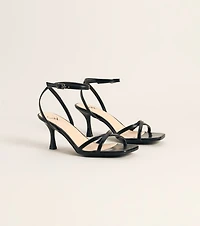 Plans Came Up Square Toe Kitten Heels
