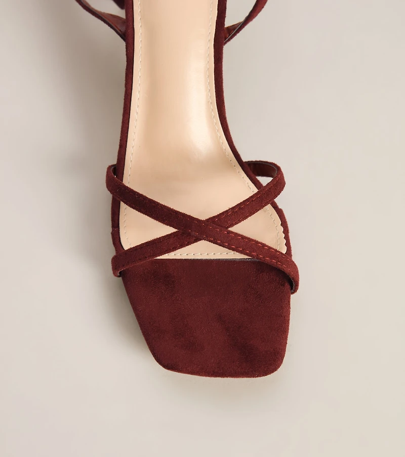 Plans Came Up Square Toe Kitten Heels