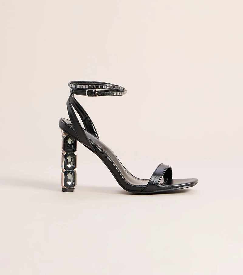Crystal Geometry Rhinestone Heels