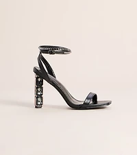 Crystal Geometry Rhinestone Heels