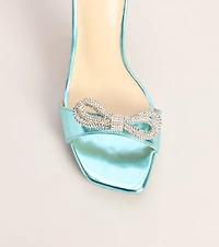 Spiral Sparkle Bow Stiletto Heels