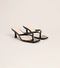 Keep It Glossy Thong Kitten Heels