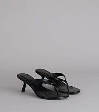 Exactly The Vibe Thong Kitten Heels