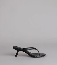 Exactly The Vibe Thong Kitten Heels