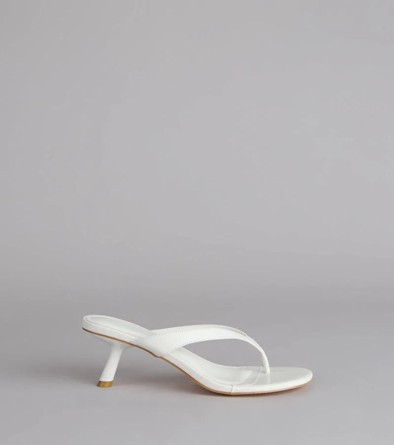 Exactly The Vibe Thong Kitten Heels