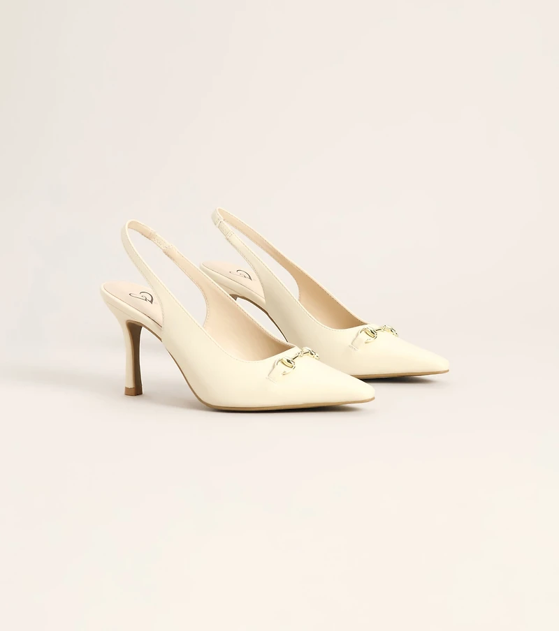 Polished Plans Horsebit Slingback Heels