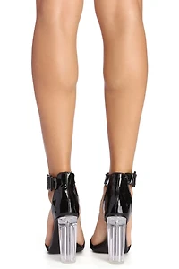 Living For The Drama Lucite Heels