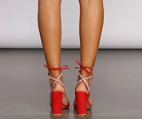 Fiery Hot Rhinestone Heels
