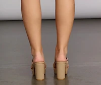 Banded Platform Mules