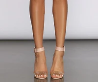Lovely Lucite Block Heels