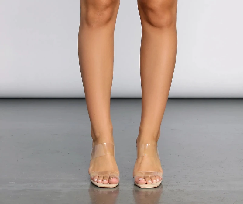 Strappy Statement Lucite Mules