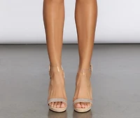 She's A Ten Rhinestone Platform Heels