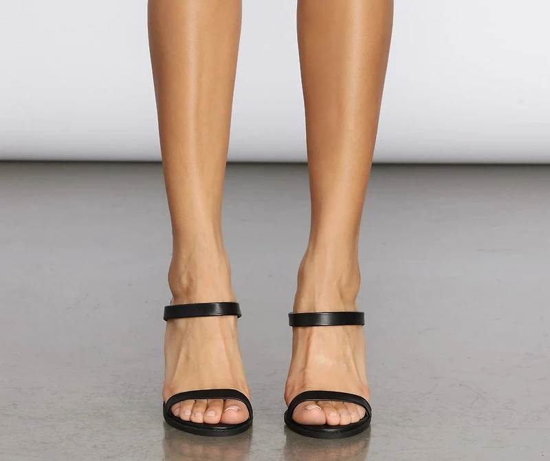 Test Me Faux Leather Heeled Mules