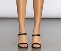 Test Me Faux Leather Heeled Mules