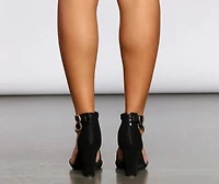 Here To Work It Buckle Low Heels