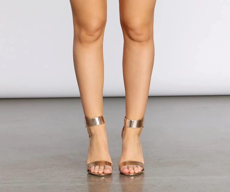 Don't Stop The Music Chrome Stiletto Heels