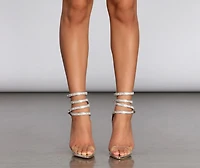 So Fine Rhinestone Strappy Heels