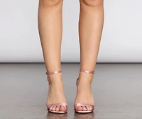 Living Lustrous Satin Block Heels