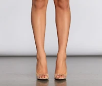 Boss Energy Clear Peep Toe Pumps