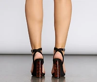 Not A Drill Tortoise Shell Resin Heels