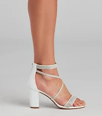 Sway With Me White Rhinestone Heels
